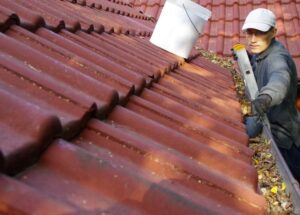 Dirty roof gutter — Gutter Systems in Sydney, NSW